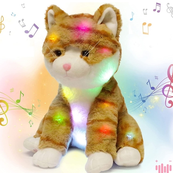 Hopearl Toys Hopearl Led Musical Light Up Singing Stuffed Kitty 25